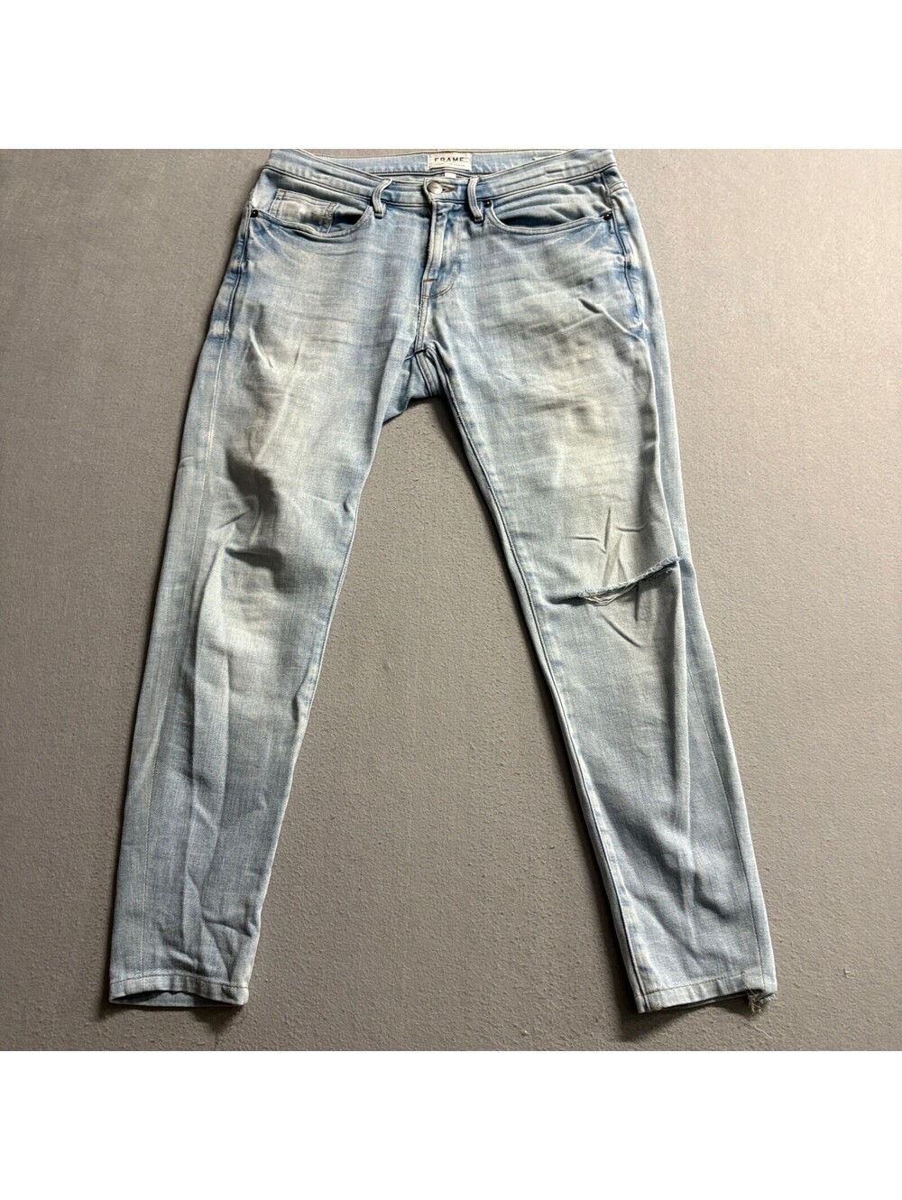 Frame Denim L'Homme Skinny Jeans Mens 30 Light Wash Distressed Blue Turkey